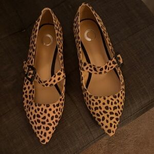 Leopard Print Mary Jane Flats